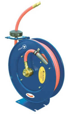 Jet 391722 - (AW3850) 3/8" X 50' Retractable Air/Water Hose Reel  Heavy Duty