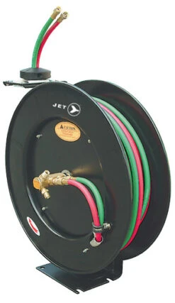Jet 391746 - (OA1450) 1/4" X 50' Retractable Oxy-Acetylene Hose Reel - Heavy Duty