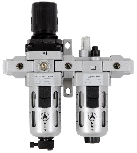 Jet 408802 - (AFRLCI38) 2 PC Air Filter, Regulator And Lubricator 3/8" NPT - Intermediate 3 Jet 408802 - (AFRLCI38) 2 PC Air Filter, Regulator And Lubricator 3/8" NPT - Intermediate