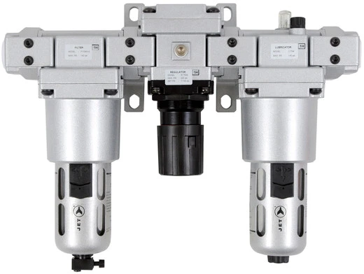 Jet 408857 - (AFRLMH34) 3 PC Air Filter, Regulator And Lubricator 3/4" NPT - Heavy Duty 3 Jet 408857 - (AFRLMH34) 3 PC Air Filter, Regulator And Lubricator 3/4" NPT - Heavy Duty