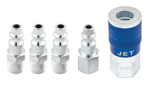 Jet 420091 - (I5PCS) 5 PC I/M Air Fitting Set - 1/4" Body X 1/4" NPT 3 Jet 420091 - (I5PCS) 5 PC I/M Air Fitting Set - 1/4" Body X 1/4" NPT