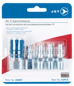 Jet 420691 - (A5PCS) 5 PC "A" Type Air Fitting Set - 1/4" Body X 1/4" NPT -Deals Federated Tool Store 420691 FrontPkg hr 89057.1560388857.520.520