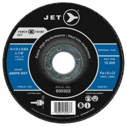 Jet 500322 - 4-1/2 X 3/64 X 7/8 A60PX-SST POWER-XTREME SST T27 Cut-Off Wheel