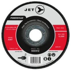 Jet 500412 - 4-1/2 X 3/32 X 7/8 A36T POWERPLUS T27 Cut-Off Wheel