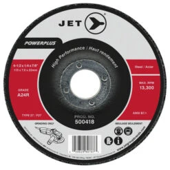 Jet 500418 - 4-1/2 X 1/4 X 7/8 A24R POWERPLUS T27 Grinding Wheel