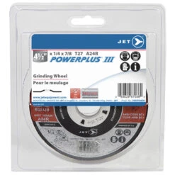 Jet 500418A01 - 4-1/2 X 1/4 X 7/8 A24R POWERPLUS T27 Grinding Wheel - Clamshell Package