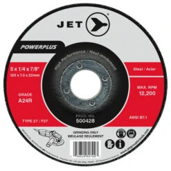 Jet 500448 - 9 X 1/4 X 7/8 A24R POWERPLUS T27 Grinding Wheel