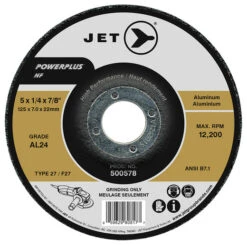Jet 500568 - 4-1/2 X 1/4 X 7/8 AL24 POWERPLUS NF T27 Grinding Wheel
