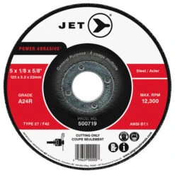 Jet 500725 - 7 X 1/8 X 7/8 A24R POWER ABRASIVE T27 Cut-Off Wheel