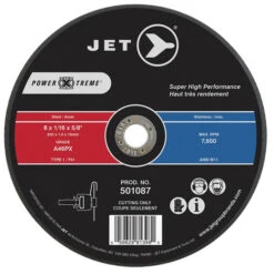 Jet 501087 - 8 X 1/16 X 5/8 A46PX POWER-XTREME T1 Cut-Off Wheel