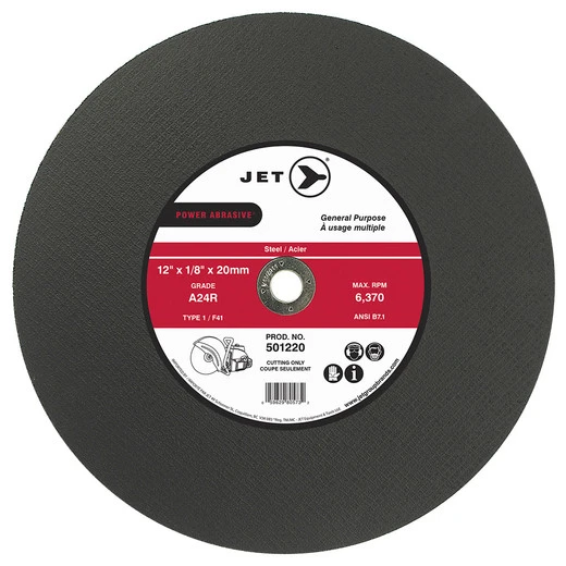 Jet 501226 - 14 X 1/8 X 1 A24R POWER ABRASIVE T1 Cut-Off Wheel 3 Jet 501226 - 14 X 1/8 X 1 A24R POWER ABRASIVE T1 Cut-Off Wheel