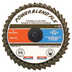 Jet 502077 - 3" Z120 POWERBLEND FLX Roll-on Flap Disc - Type R Mount