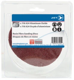 Jet 502412A05 - 4-1/2 X 7/8 A24 Aluminum Oxide Resin Fibre Sanding Disc - Clamshell Package