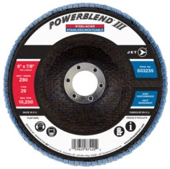 Jet 503235 - 6 X 7/8" Z80 POWERBLEND T29 Zirconia Flap Discs