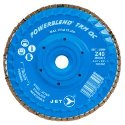 Jet 503563 - 4-1/2 X 5/8-11 Z40 POWERBLEND TRM QC Zirconia Flap Disc