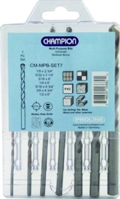 Champion - Cutting Tool CM-MPB-SET Proline SDS Plus Concrete Drill Set, 7-Piece - CM-MPB-SET7