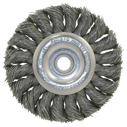 Jet 550310 - (3K114) 3-1/4 X (3/8-1/2) Knot Twisted Wire Wheel - Unthreaded 3 Jet 550310 - (3K114) 3-1/4 X (3/8-1/2) Knot Twisted Wire Wheel - Unthreaded