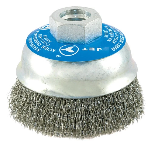 Jet 553518 - (CC311-SST) 3 X 5/8-11NC Stainless Steel Crimped Wire Cup Brush 3 Jet 553518 - (CC311-SST) 3 X 5/8-11NC Stainless Steel Crimped Wire Cup Brush