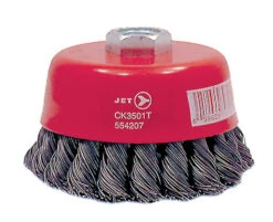 Jet 554207 - (CK3501T) 3-1/2 X 5/8-11NC Knot Twisted Cup Brush - High Performance