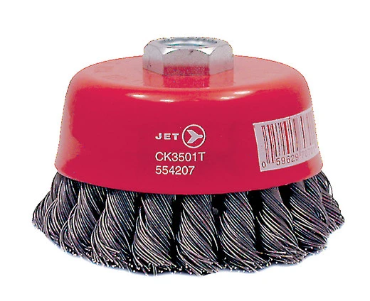 Jet 554207 - (CK3501T) 3-1/2 X 5/8-11NC Knot Twisted Cup Brush - High Performance 3 Jet 554207 - (CK3501T) 3-1/2 X 5/8-11NC Knot Twisted Cup Brush - High Performance