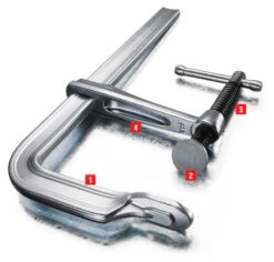 Bessey 660-S12 - Clamp, Welding, F-style, Replaceable Swivel Pad, 12 In. X 4 In., 726 Lb