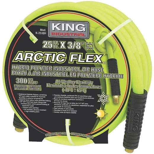 King Canada K-2538H - 3/8 X 25 Ft. Hybrid Industrial Air Hose 3 King Canada K-2538H - 3/8 X 25 Ft. Hybrid Industrial Air Hose