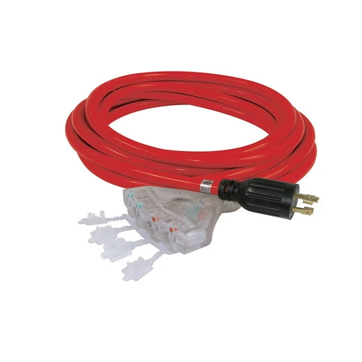 King Canada K-L1430-25-4T - 25 Ft. Generator Extension Cord With Quad Tap 4 King Canada K-L1430-25-4T - 25 Ft. Generator Extension Cord With Quad Tap - Image 2